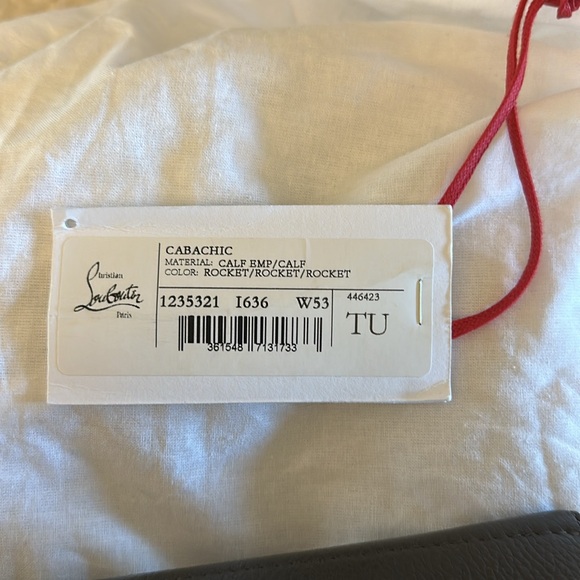 CHRISTIAN LOUBOUTIN Calfskin Empire Spike Studded Small Cabachic Tote in Rocket - Picture 6 of 6